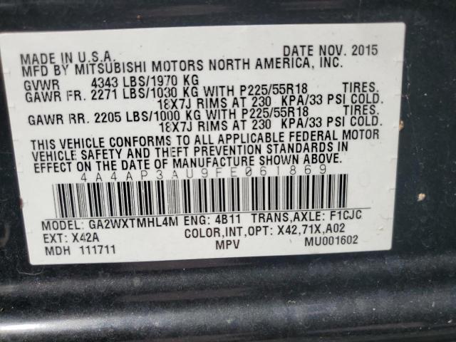 Photo 12 VIN: 4A4AP3AU9FE061869 - MITSUBISHI OUTLANDER 