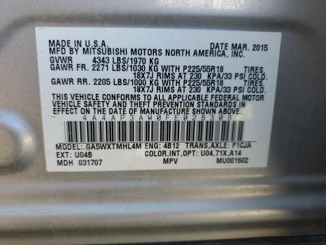 Photo 11 VIN: 4A4AP3AW0FE028308 - MITSUBISHI OUTLANDER 