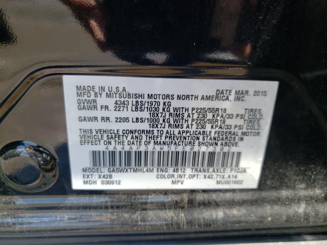 Photo 9 VIN: 4A4AP3AW5FE027302 - MITSUBISHI OUTLANDER 