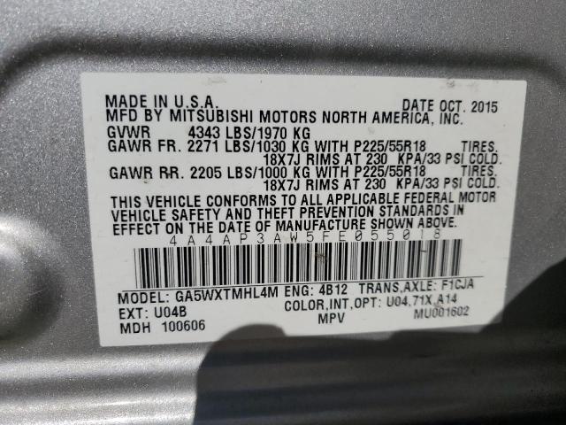 Photo 13 VIN: 4A4AP3AW5FE055018 - MITSUBISHI OUTLANDER 