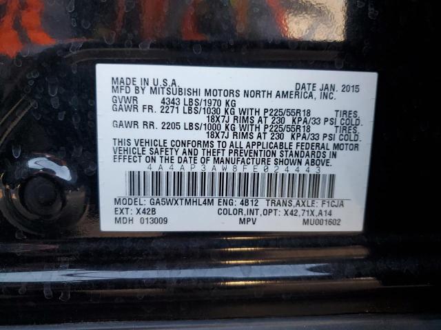 Photo 12 VIN: 4A4AP3AW8FE024443 - MITSUBISHI OUTLANDER 