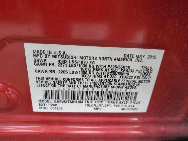 Photo 12 VIN: 4A4AP3AW8FE035605 - MITSUBISHI OUTLANDER 