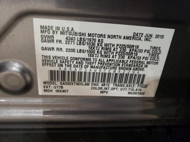 Photo 12 VIN: 4A4AP3AW8FE042294 - MITSUBISHI OUTLANDER 