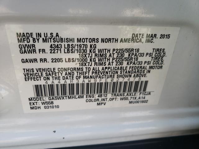 Photo 9 VIN: 4A4AP3AW9FE027478 - MITSUBISHI OUTLANDER 