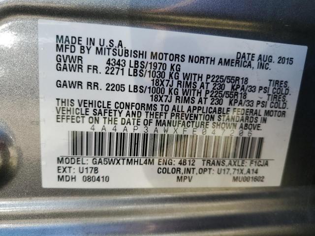 Photo 11 VIN: 4A4AP3AWXFE047206 - MITSUBISHI OUTLANDER 