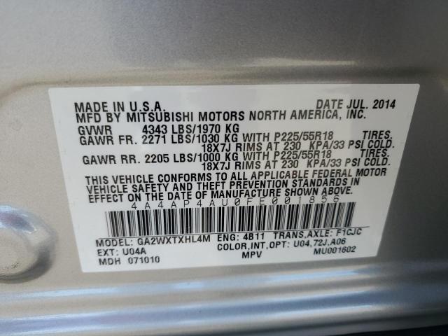 Photo 13 VIN: 4A4AP4AU0FE001856 - MITSUBISHI OUTLANDER 