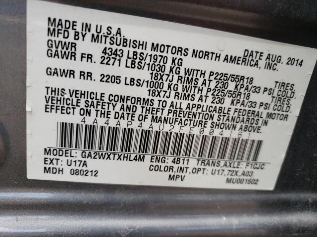 Photo 9 VIN: 4A4AP4AU2FE004161 - MITSUBISHI OUTLANDER 