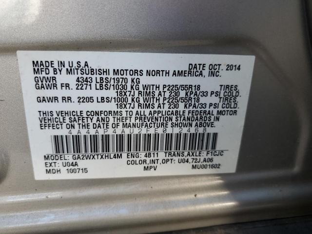 Photo 12 VIN: 4A4AP4AU2FE012468 - MITSUBISHI OUTLANDER 