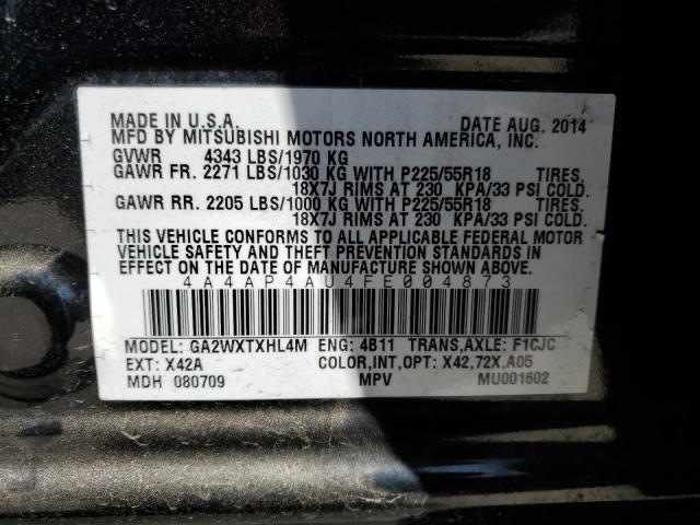 Photo 12 VIN: 4A4AP4AU4FE004873 - MITSUBISHI OUTLANDER 