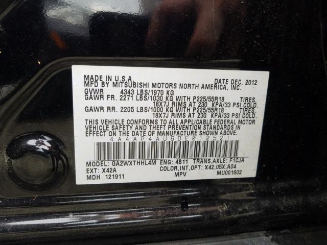 Photo 9 VIN: 4A4AP4AU6DE012521 - MITSUBISHI OUTLANDER 