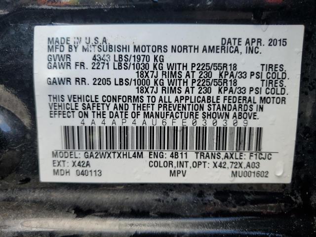 Photo 11 VIN: 4A4AP4AU6FE030309 - MITSUBISHI OUTLANDER 