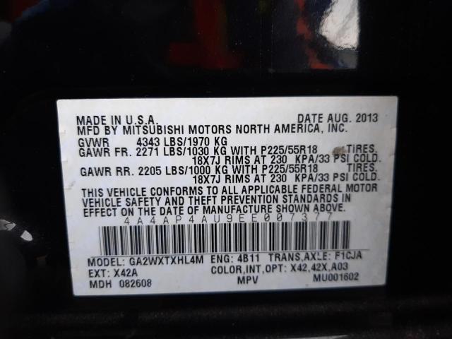 Photo 9 VIN: 4A4AP4AU9EE007377 - MITSUBISHI OUTLANDER 