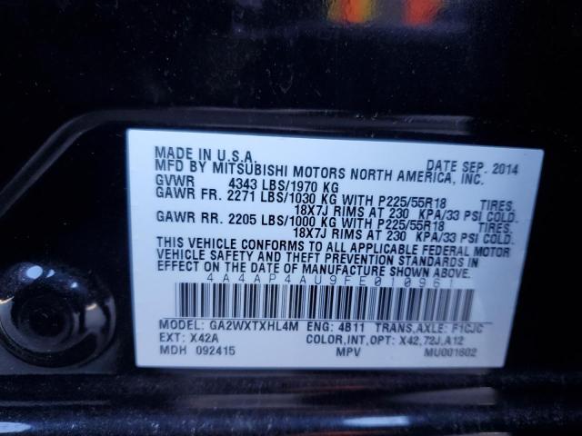 Photo 11 VIN: 4A4AP4AU9FE010961 - MITSUBISHI OUTLANDER 