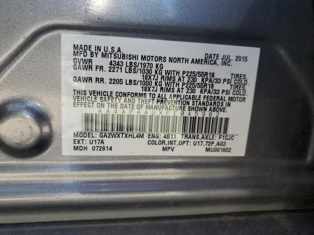 Photo 12 VIN: 4A4AP4AUXFE045962 - MITSUBISHI OUTLANDER 