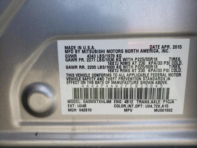 Photo 12 VIN: 4A4AP4AW2FE033645 - MITSUBISHI OUTLANDER 