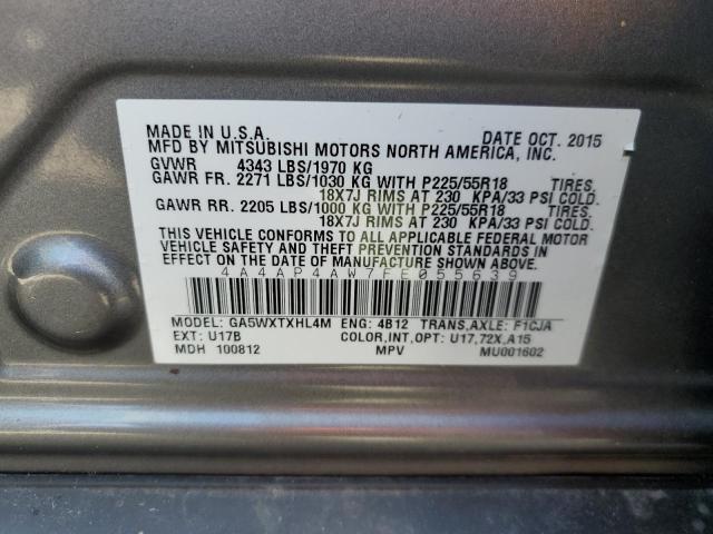 Photo 9 VIN: 4A4AP4AW7FE055639 - MITSUBISHI OUTLANDER 