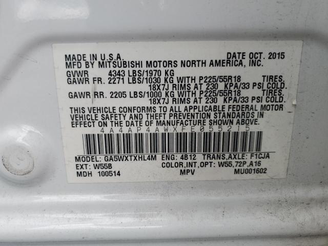 Photo 11 VIN: 4A4AP4AWXFE055215 - MITSUBISHI OUTLANDER 