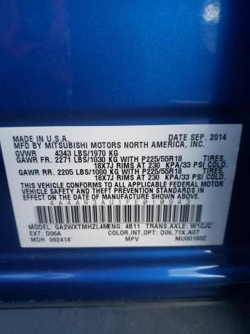 Photo 9 VIN: 4A4AR3AU1FE010943 - MITSUBISHI OUTLANDER 