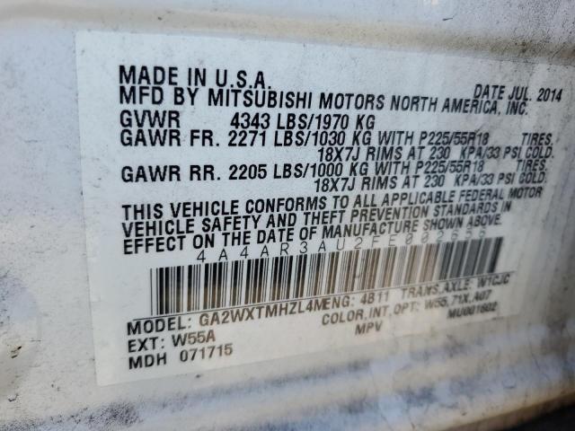 Photo 12 VIN: 4A4AR3AU2FE002656 - MITSUBISHI OUTLANDER 