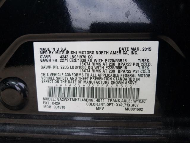 Photo 9 VIN: 4A4AR3AU2FE028562 - MITSUBISHI OUTLANDER SPORT 