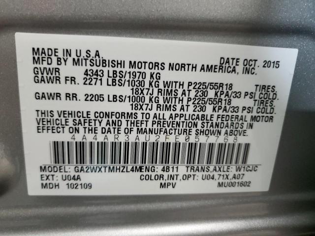 Photo 13 VIN: 4A4AR3AU2FE057768 - MITSUBISHI OUTLANDER 