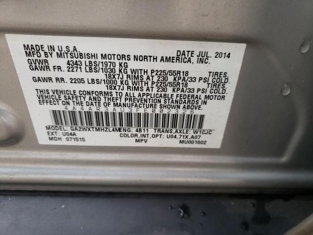 Photo 9 VIN: 4A4AR3AU3FE002326 - MITSUBISHI OUTLANDER 