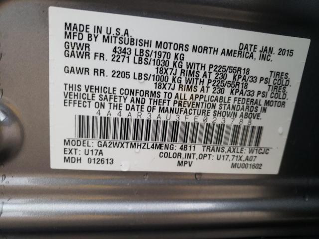 Photo 13 VIN: 4A4AR3AU3FE023788 - MITSUBISHI OUTLANDER 