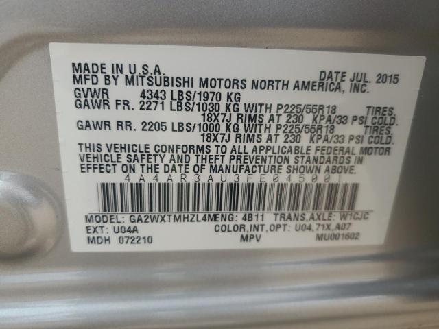 Photo 13 VIN: 4A4AR3AU3FE045001 - MITSUBISHI OUTLANDER 