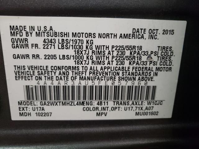 Photo 9 VIN: 4A4AR3AU5FE057960 - MITSUBISHI OUTLANDER 