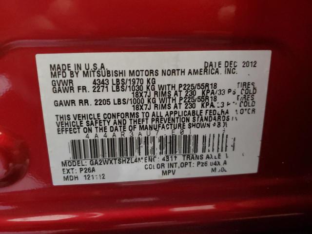 Photo 12 VIN: 4A4AR3AU7DE011589 - MITSUBISHI OUTLANDER 