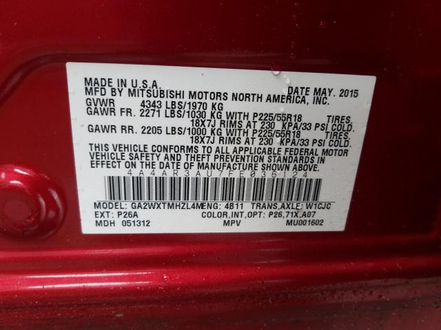 Photo 9 VIN: 4A4AR3AU7FE036124 - MITSUBISHI OUTLANDER 