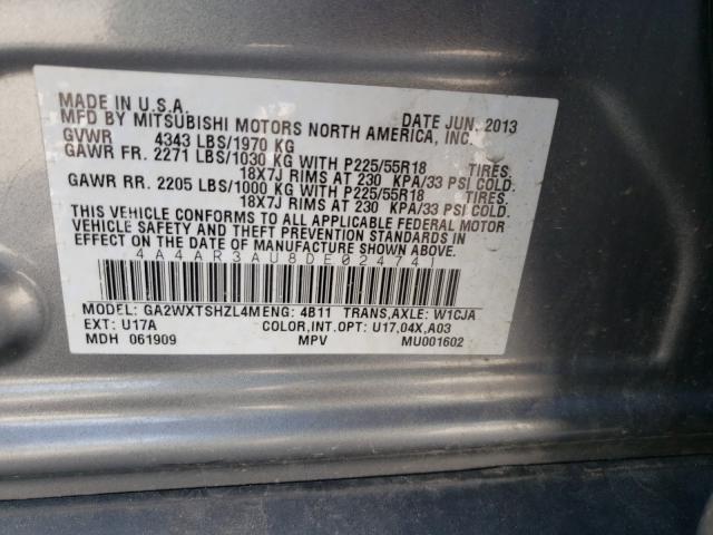 Photo 9 VIN: 4A4AR3AU8DE024741 - MITSUBISHI OUTLANDER 