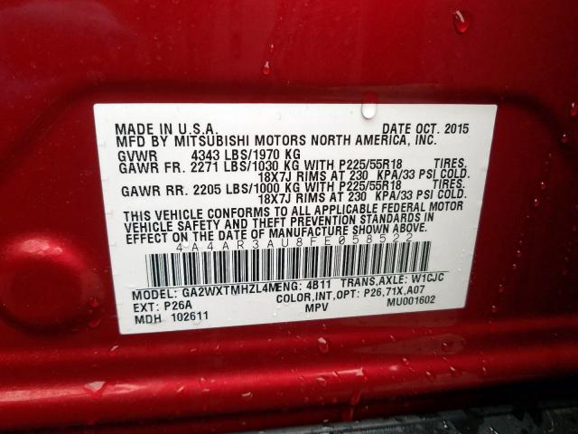 Photo 9 VIN: 4A4AR3AU8FE058522 - MITSUBISHI OUTLANDER SPORT 