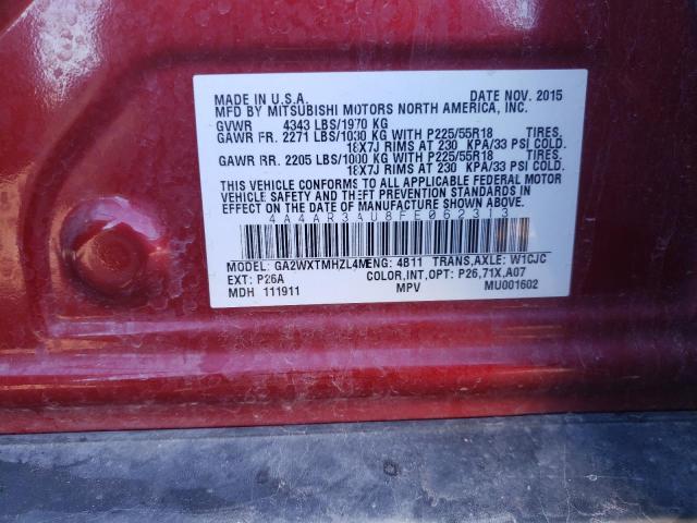 Photo 12 VIN: 4A4AR3AU8FE062313 - MITSUBISHI OUTLANDER 