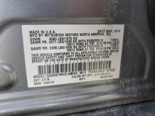 Photo 11 VIN: 4A4AR3AUXEE026024 - MITSUBISHI OUTLANDER 