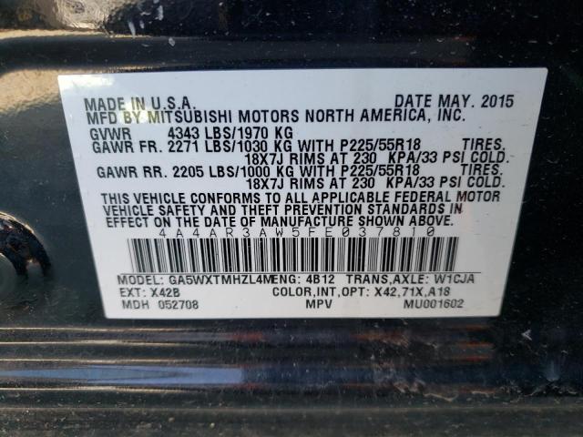 Photo 9 VIN: 4A4AR3AW5FE037810 - MITSUBISHI OUTLANDER 