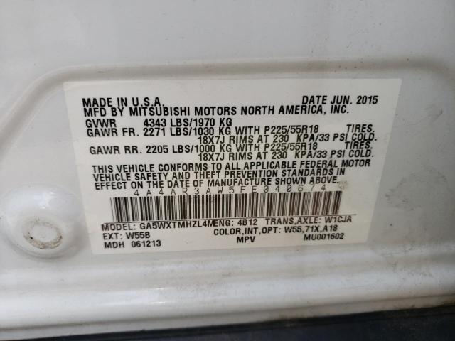 Photo 11 VIN: 4A4AR3AW5FE040674 - MITSUBISHI OUTLANDER 