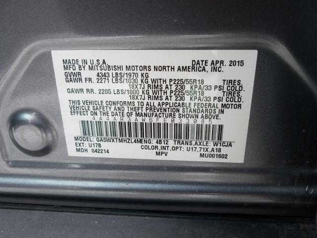 Photo 9 VIN: 4A4AR3AW6FE033085 - MITSUBISHI OUTLANDER 