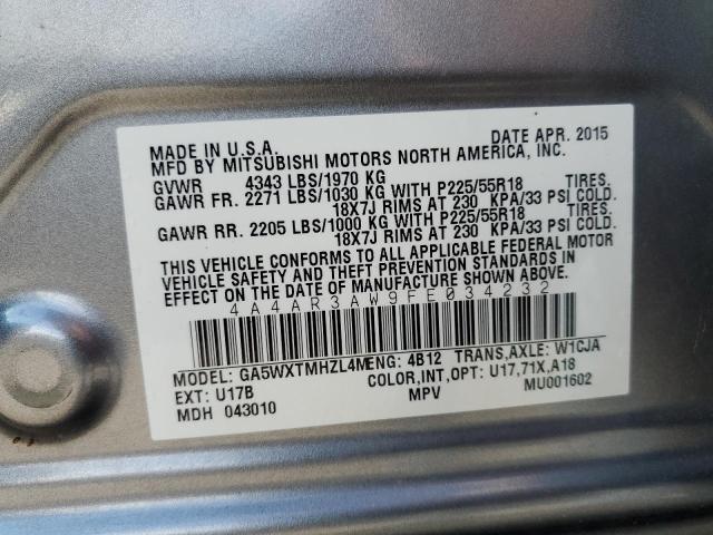 Photo 12 VIN: 4A4AR3AW9FE034232 - MITSUBISHI OUTLANDER 