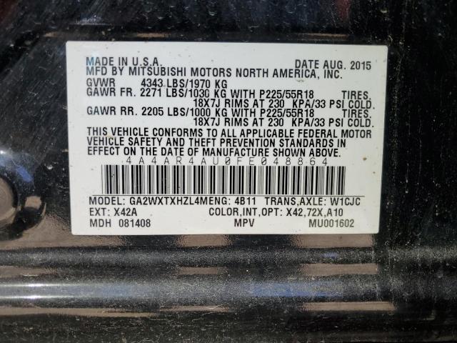 Photo 12 VIN: 4A4AR4AU0FE048864 - MITSUBISHI OUTLANDER 