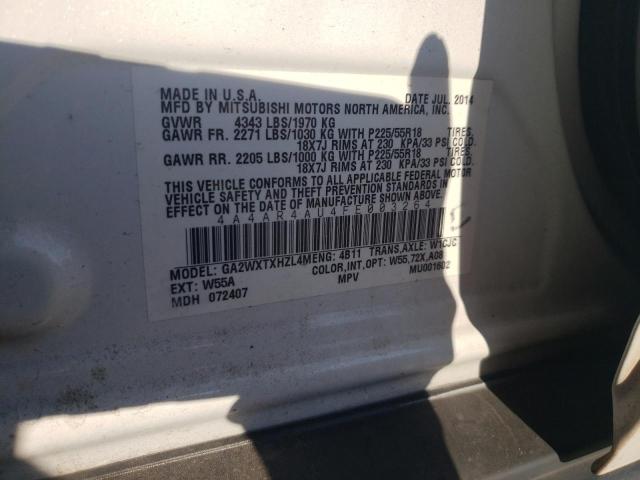 Photo 9 VIN: 4A4AR4AU4FE003264 - MITSUBISHI OUTLANDER 