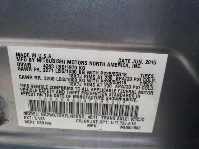 Photo 11 VIN: 4A4AR4AU4FE038581 - MITSUBISHI OUTLANDER 