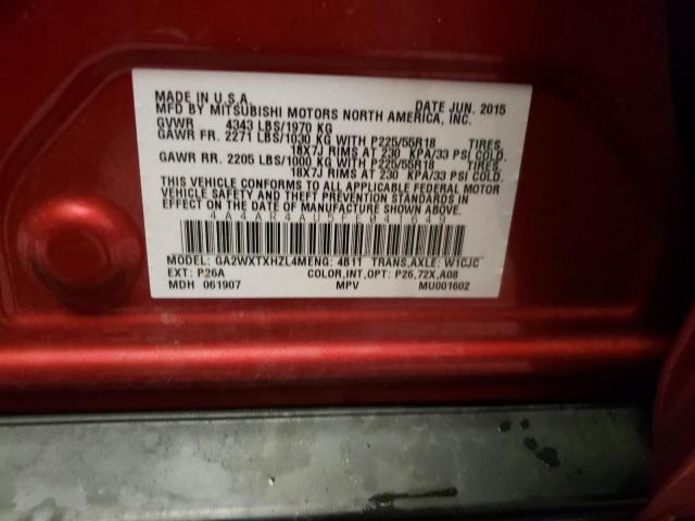 Photo 12 VIN: 4A4AR4AU5FE041649 - MITSUBISHI OUTLANDER 