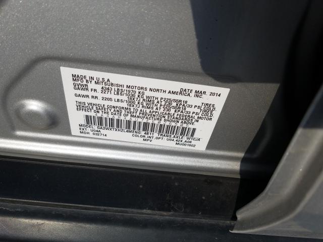 Photo 9 VIN: 4A4AR4AU7EE026505 - MITSUBISHI OUTLANDER 