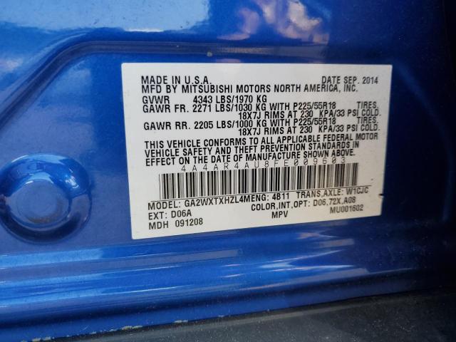 Photo 12 VIN: 4A4AR4AU8FE009603 - MITSUBISHI OUTLANDER 