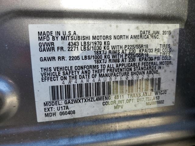 Photo 12 VIN: 4A4AR4AU8FE039233 - MITSUBISHI OUTLANDER 