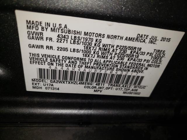 Photo 9 VIN: 4A4AR4AU8FE043217 - MITSUBISHI OUTLANDER 