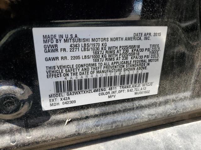 Photo 12 VIN: 4A4AR4AU9FE033182 - MITSUBISHI OUTLANDER 