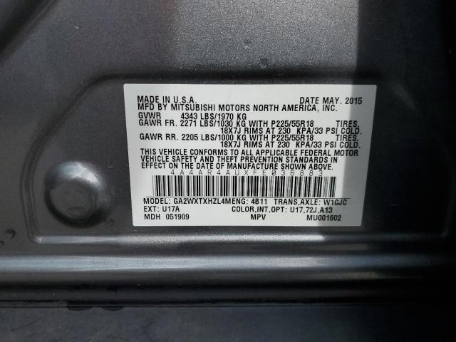 Photo 12 VIN: 4A4AR4AUXFE036883 - MITSUBISHI OUTLANDER 