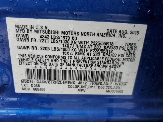 Photo 13 VIN: 4A4AR4AW4FE047198 - MITSUBISHI OUTLANDER 